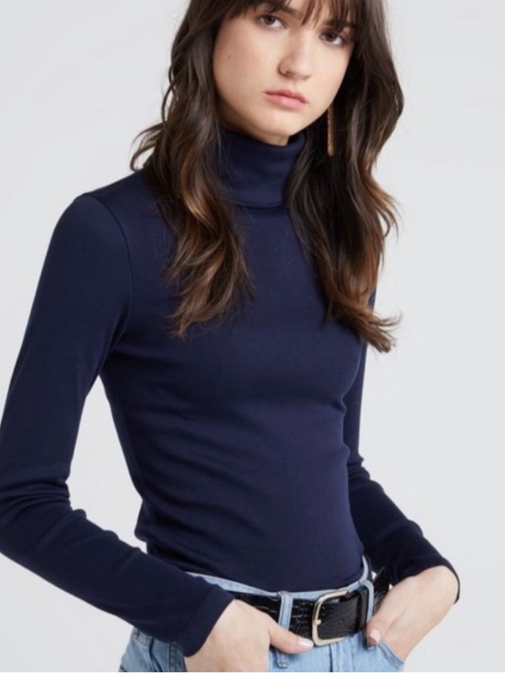 J. Crew Navy Perfect Fit Turtleneck
